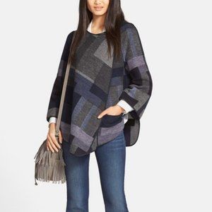 T Tahari Bella Plaid Cape